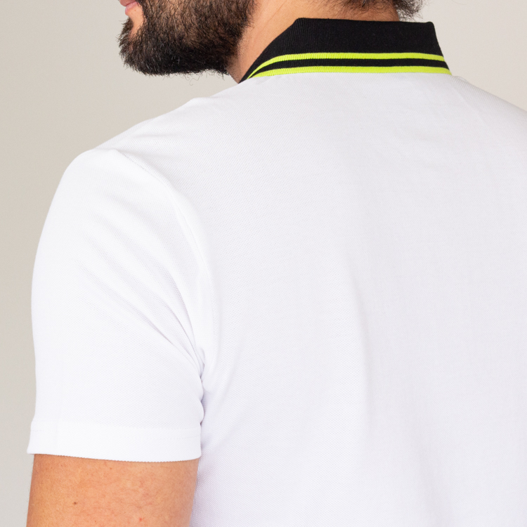 polo blanca estructura plana marca carven slim 144204 BLANCO 2