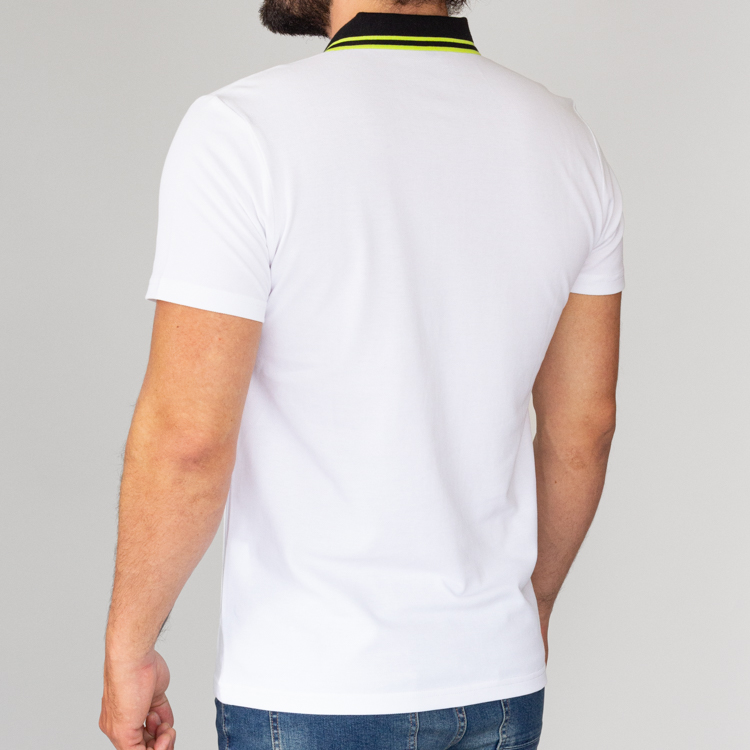 polo blanca estructura plana marca carven slim 144204 BLANCO 4