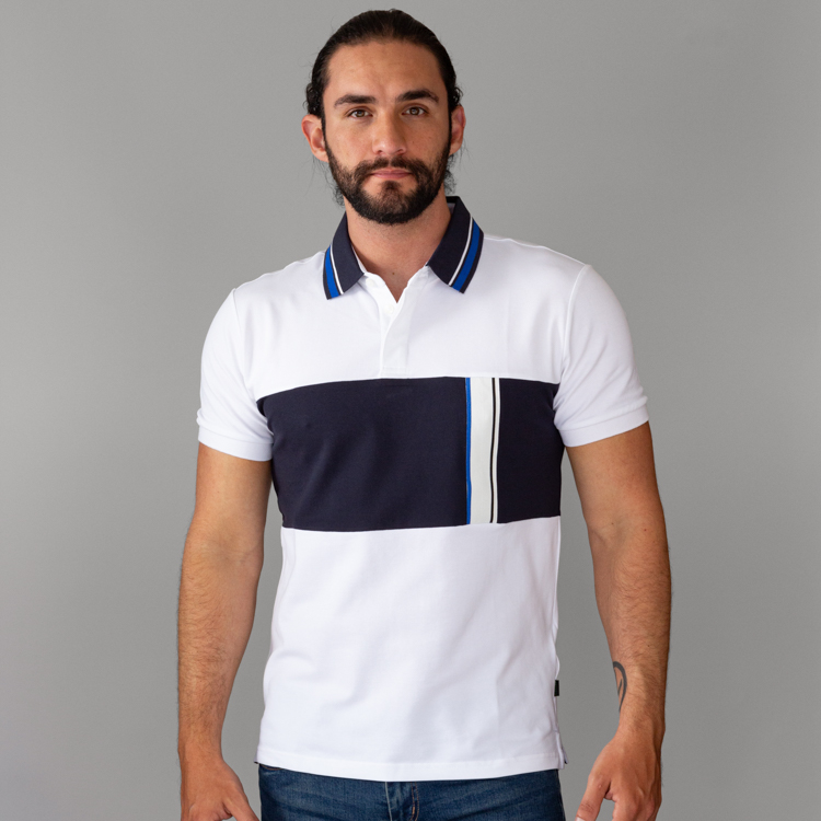 polo blanca estructura plana marca carven slim 144208 355505 1