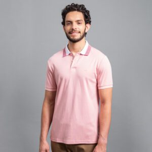 polo rosada diseno de triangulos marca carven slim 155706 296553 1