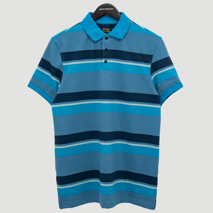 polo turquesa diseno lineal marca bcasual cl sico 147831 TURQUESA 1