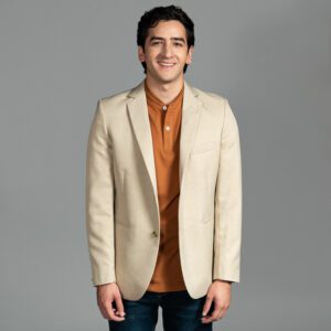 saco beige estructura labrada marca smart slim 156392 317844 1