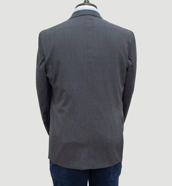 Saco gris estructura labrada marca Business casual slim | 140198 - Imagen 2