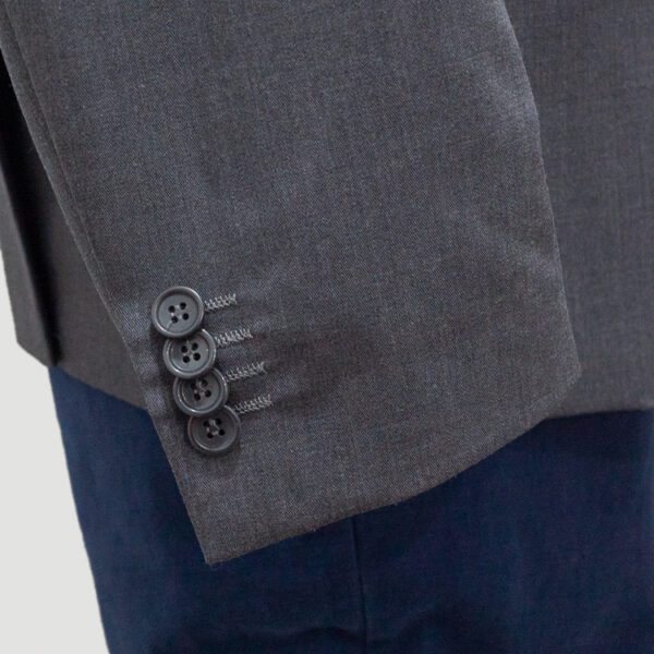 Saco gris estructura labrada marca Business casual slim | 140198 - Imagen 4