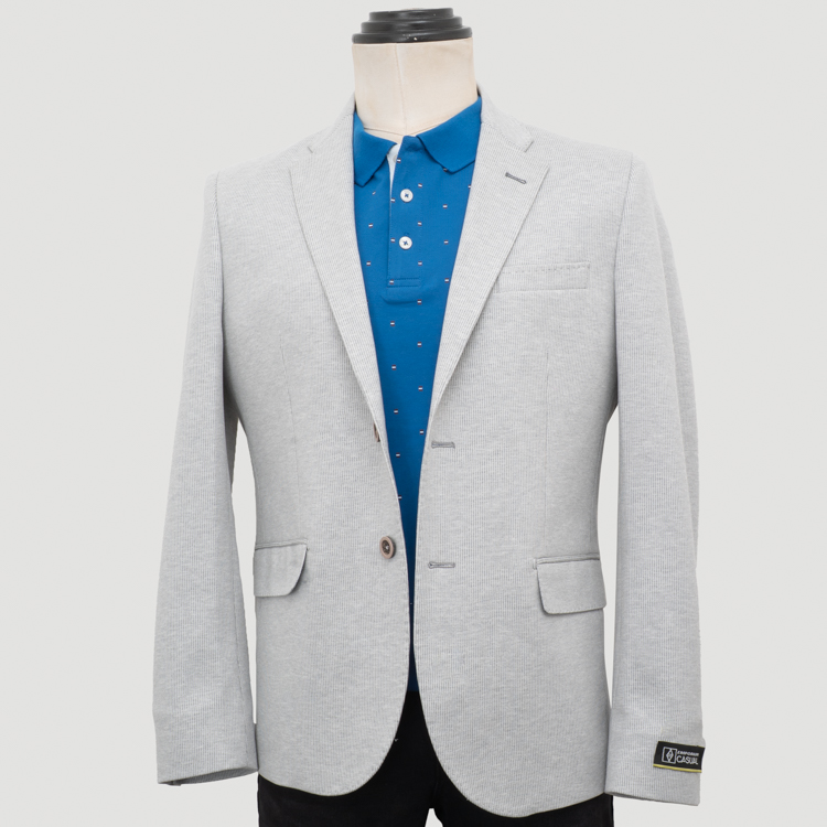 saco gris perla estructura labrada marca business casual slim 162103 353000 1