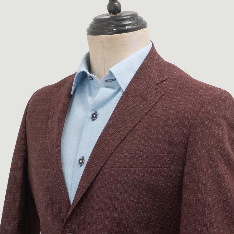 saco rojo estructura labrada marca business casual slim 162957 ROJO 2