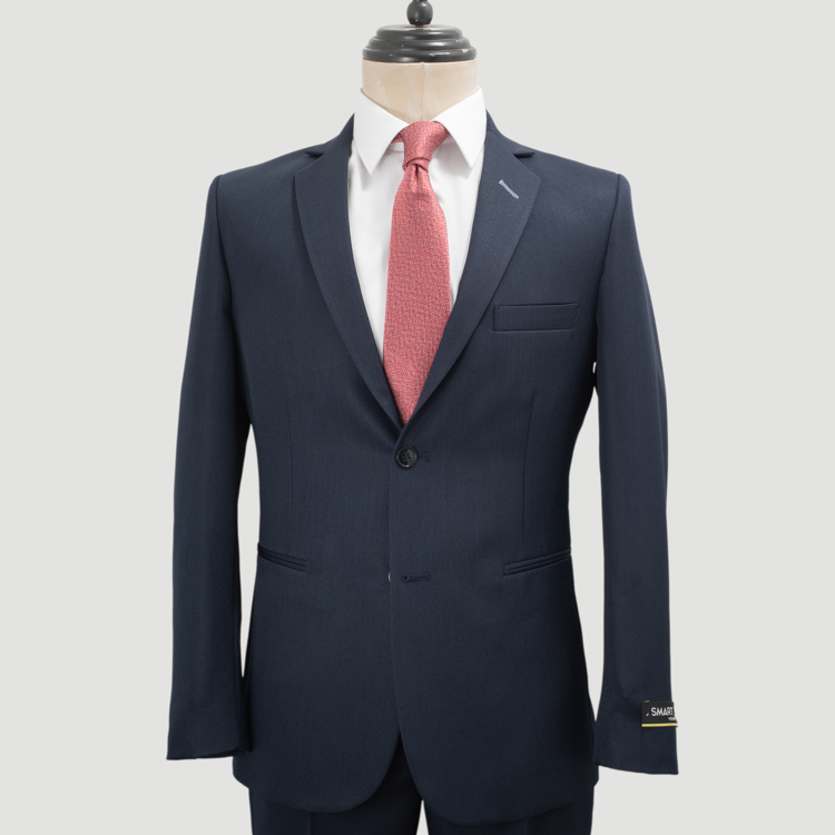 traje azul estructura labrada marca smart slim 161287 366295 1