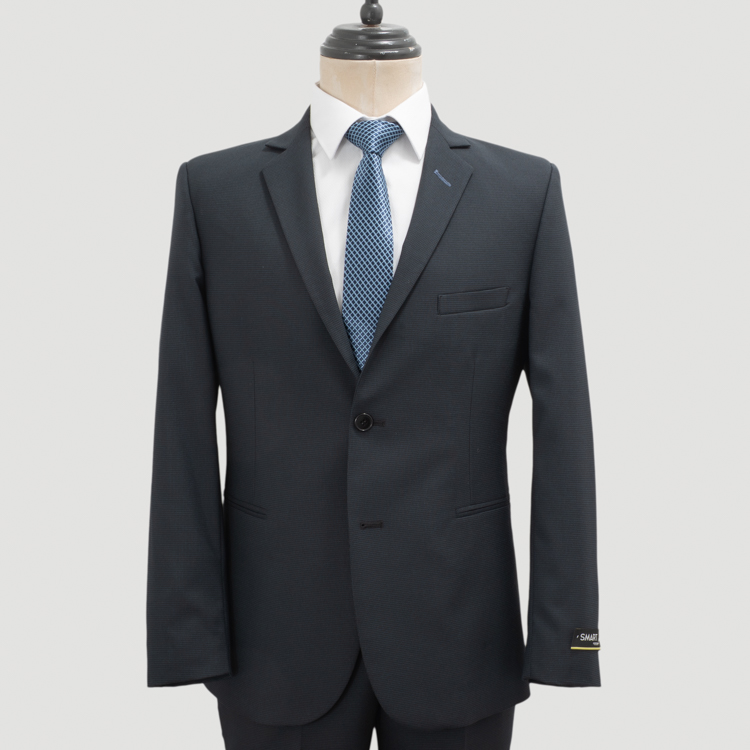 traje azul estructura labrada marca smart slim 161297 366294 1