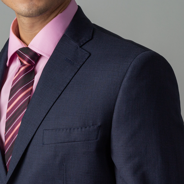 traje azul marino estructura labrada marca colletti slim 141591 AZUL MA