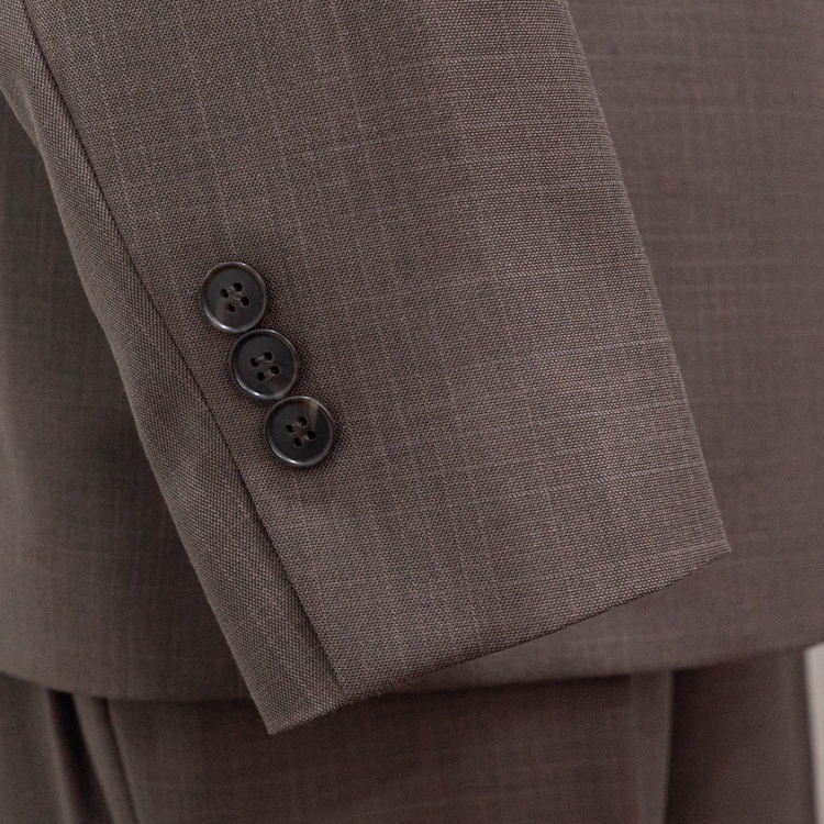 traje caf estructura labrada marca smart slim 143725 CAFE 4