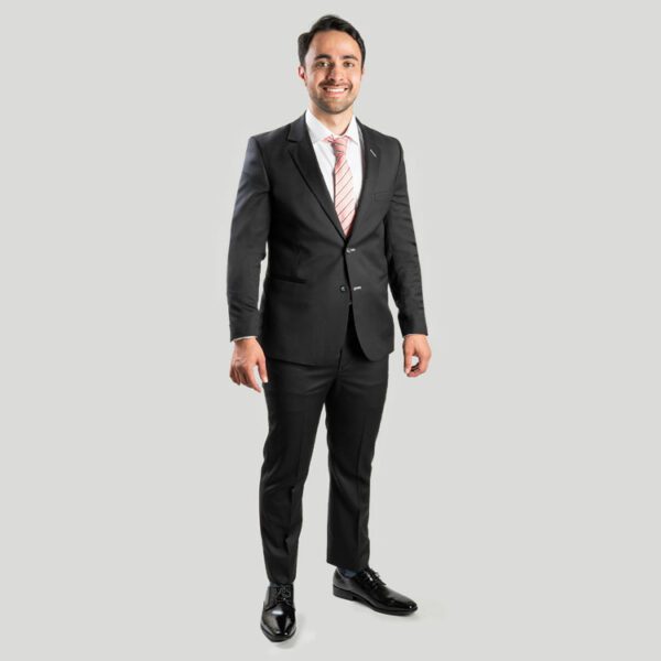 Traje gris oxford estructura labrada marca Smart clásico | 139067