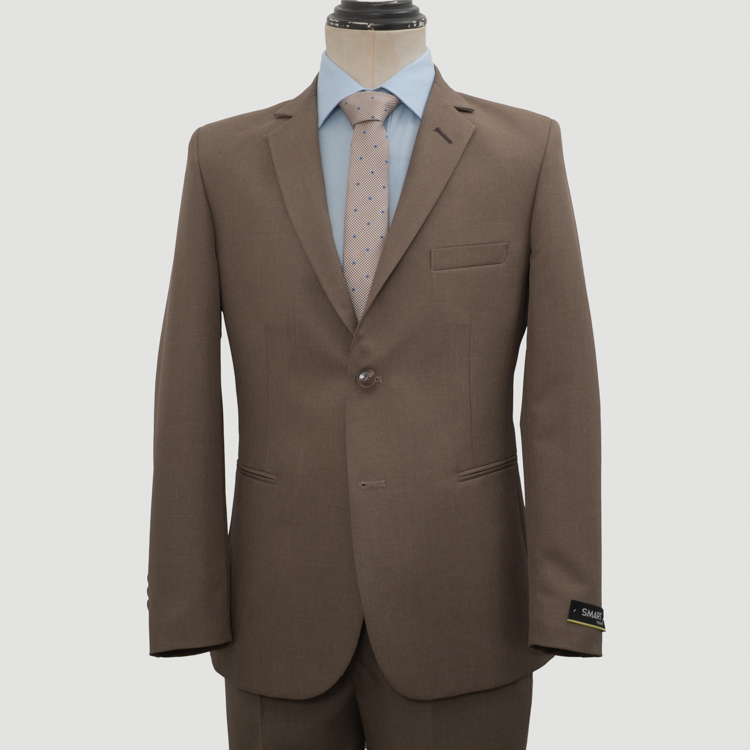 traje khaki estructura plana marca smart slim 163497 379376
