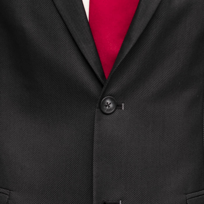 traje negro con diseno detalle labrado marca emporium slim 114650 NEGRO