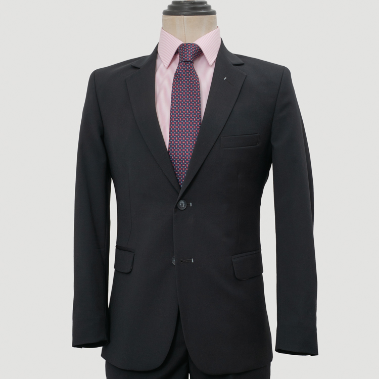 traje negro estructura labrada marca colletti slim 163138 NEGRO 1