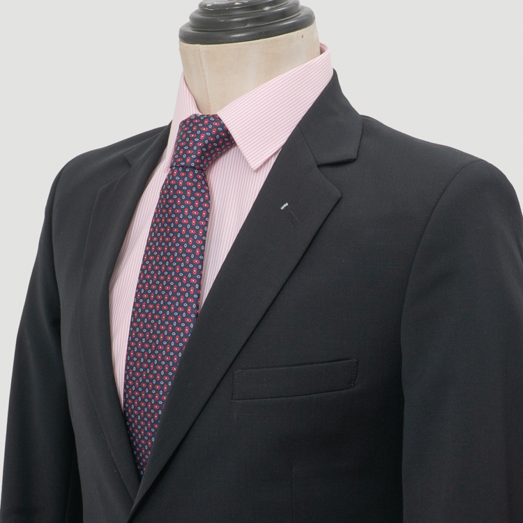 traje negro estructura labrada marca colletti slim 163138 NEGRO 2